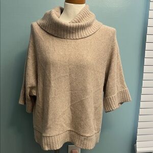 Only Mine Beige Cowl Neck Sweater 3/4 Sleeve Sweater sz L